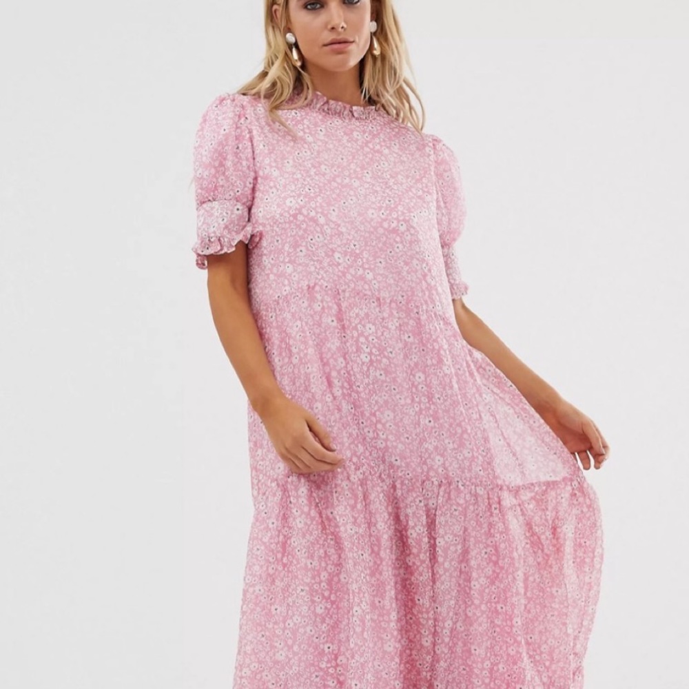 Pink Long Ditsy Sister Jane Dress